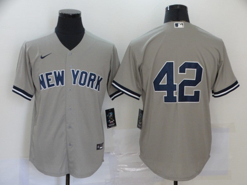 Men's New York Yankees Mariano Rivera Gray Replica Player Name Jersey