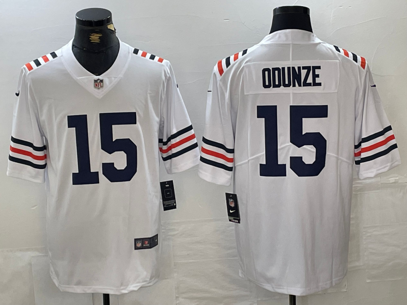 Men's Chicago Bears Rome Odunze White 2024 NFL Draft 2nd Alternate Game Player Jersey