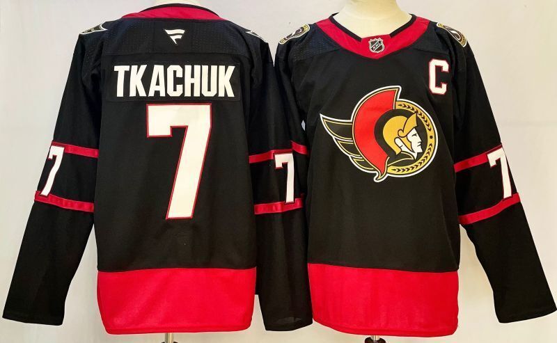 Men's Ottawa Senators Brady Tkachuk Fanatics Black Home Breakaway Jersey