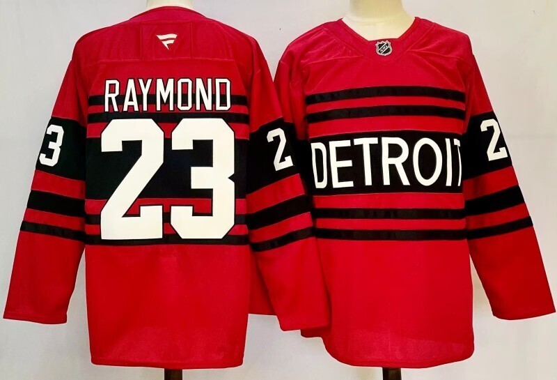 Men's Detroit Red Wings Lucas Raymond Fanatics Red Player Jersey