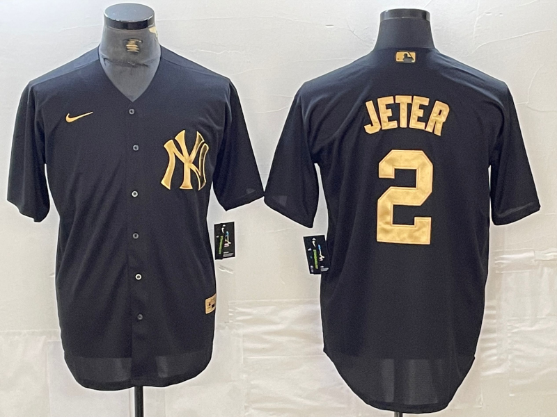 Men's New York Yankees Derek Jeter Black Limited Player Jersey