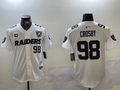 Men's Las Vegas Raiders Maxx Crosby White Vapor F.U.S.E. Limited Jersey