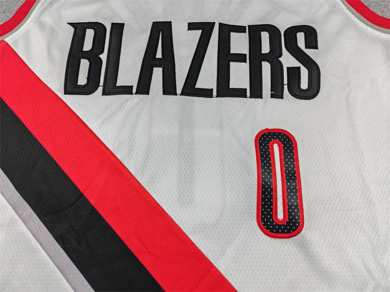 Men's Portland Trail Blazers Damian Lillard White Swingman Player Jersey - Association Edition