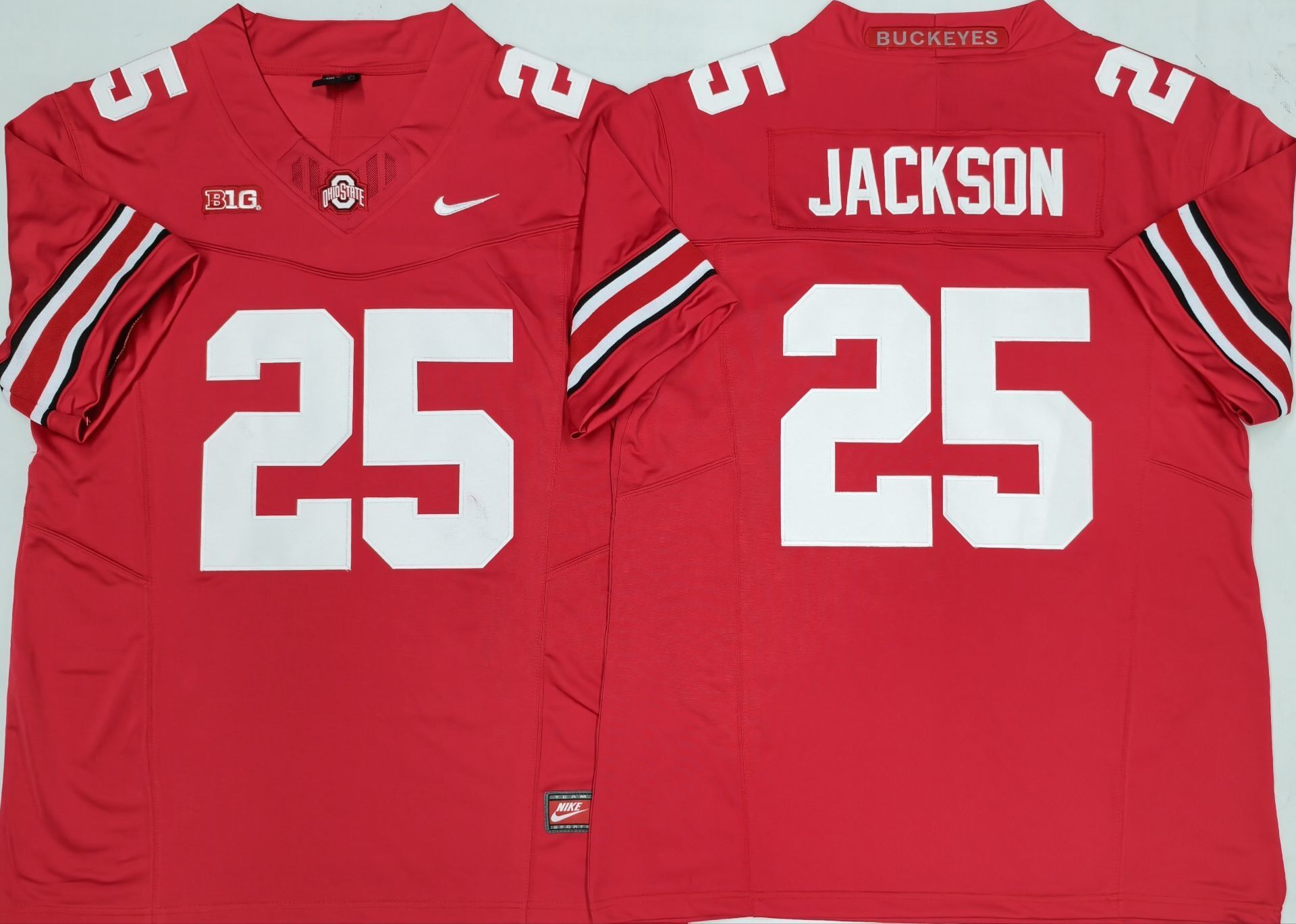 Men's Ohio State Buckeyes Bo Jackson Red Player Game Jersey