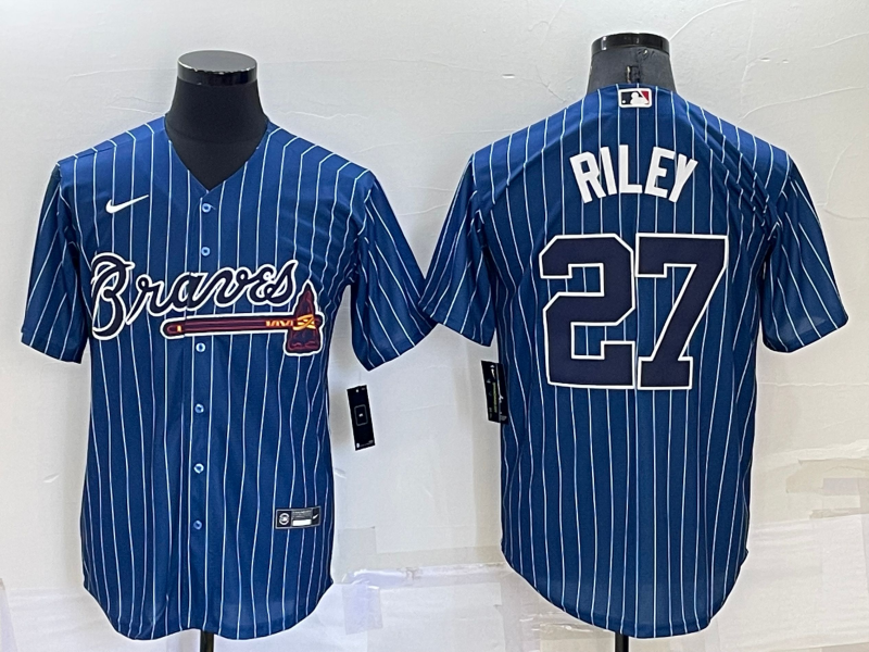 Men's Atlanta Braves Austin Riley Blue Replica Player Jersey