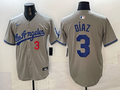 Men's Los Angeles Dodgers Edwin Diaz Gray Replica Player Jersey