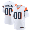 Men's Denver Broncos White Mile High Collection Custom Game Jersey