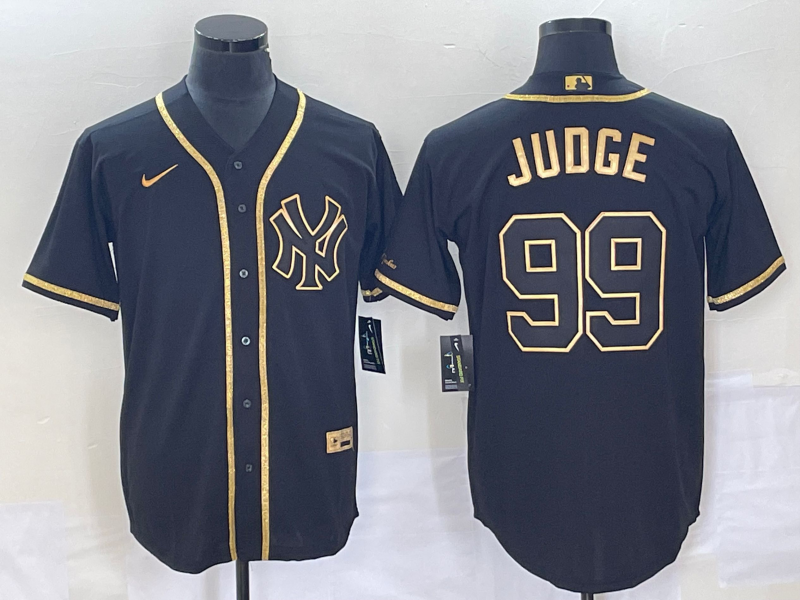 Men's New York Yankees Aaron Judge Black Stitched Jersey