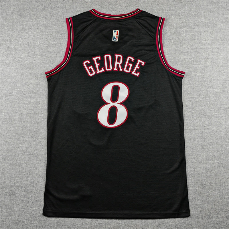 Men's Philadelphia 76ers Paul George Black Swingman Jersey - Classic Edition