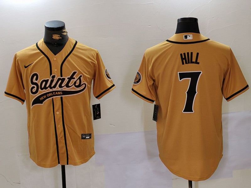 Men's New Orleans Saints Taysom Hill Yellow Game Jersey