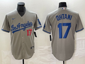 Men's Los Angeles Dodgers Shohei Ohtani Gray Replica Team Jersey