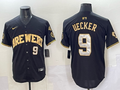 Men's Milwaukee Brewers Bob Uecker Black Replica Player Jersey