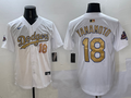 Men's Los Angeles Dodgers Yoshinobu Yamamoto White 2025 Gold Collection Limited Jersey