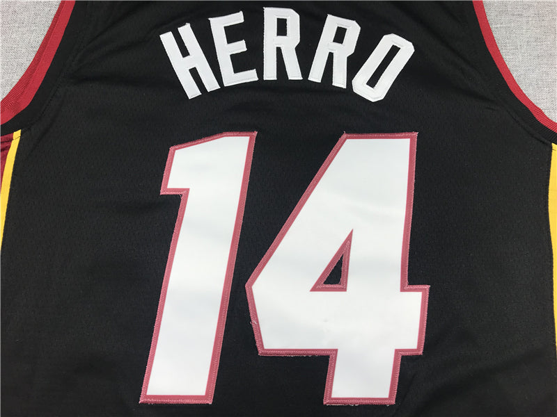 Men's Miami Heat Tyler Herro Black 2022/23 Fast Break Replica Jersey - Icon Edition