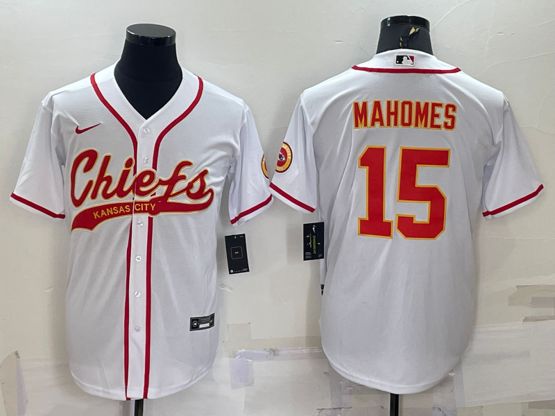 Men's Kansas City Chiefs Patrick Mahomes White Game Jersey Joint Edition