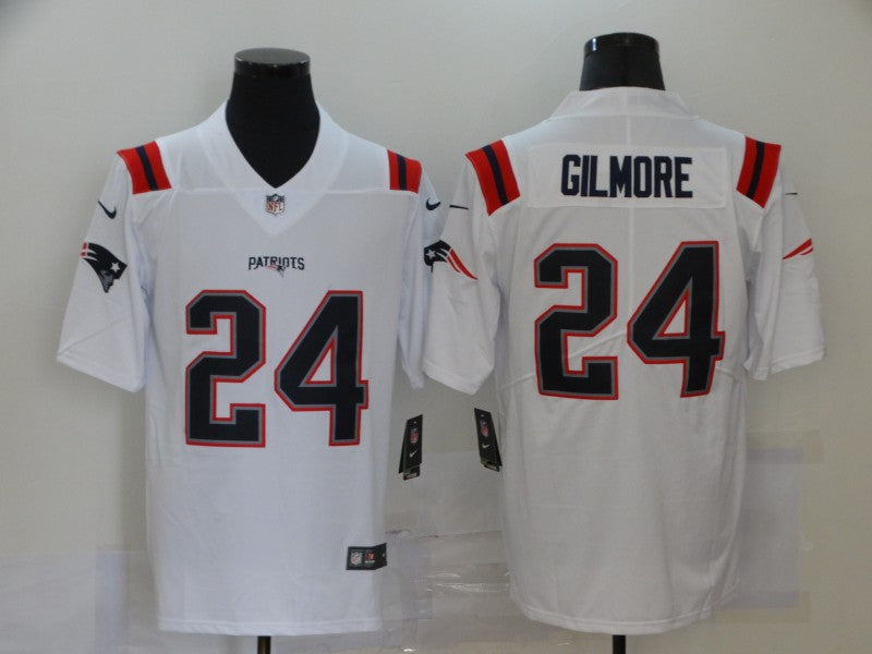 Men's New England Patriots Stephon Gilmore White Game Jersey