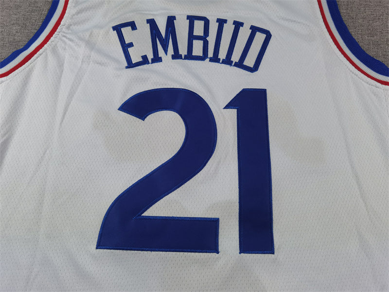 Men's Philadelphia 76ers Joel Embiid White 2024/25 Swingman Player Jersey - City Edition