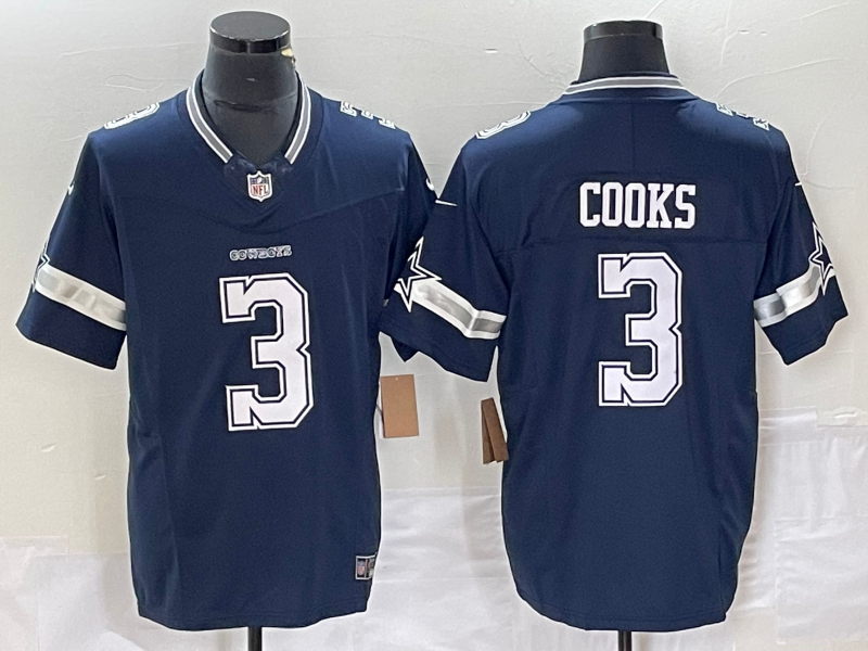 Men's Dallas Cowboys Brandin Cooks Navy Game Jersey