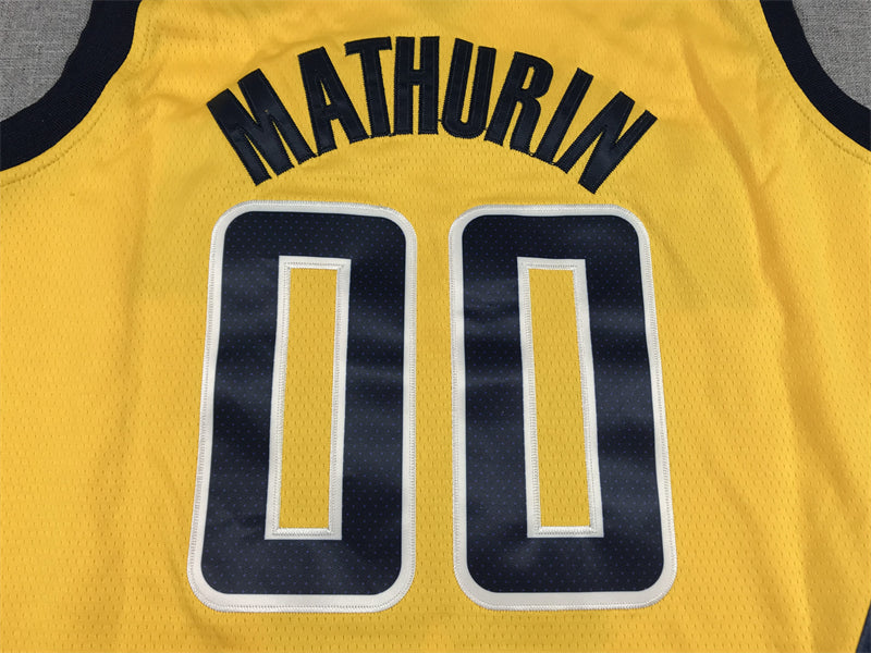 Men's Indiana Pacers Bennedict Mathurin Yellow 2022/23 Swingman Jersey - Statement Edition