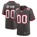 Men's Tampa Bay Buccaneers Pewter Alternate Custom Game Jersey