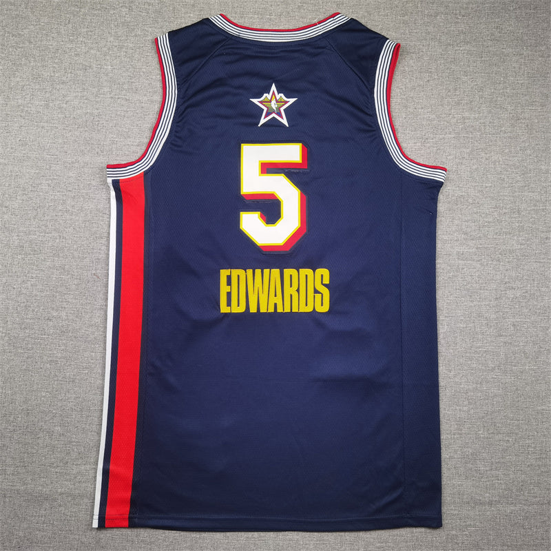 Men's Minnesota Timberwolves Anthony Edwards Navy 2025 NBA All-Star Game Swingman Player Jersey