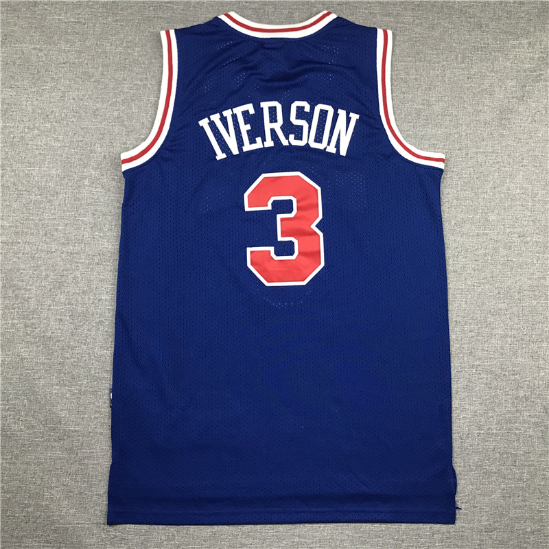 Men's Philadelphia 76ers Allen Iverson Royal Swingman Jersey