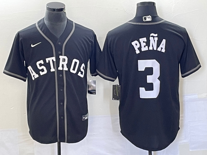 Men's Houston Astros Jeremy Pena Black Replica Jersey