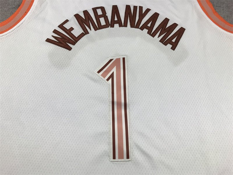 Men's San Antonio Spurs Victor Wembanyama White 2023/24 Swingman Jersey - City Edition