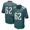 Men's Philadelphia Eagles Jason Kelce Midnight Green Super Bowl LVII Patch Game Jersey