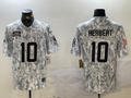 Men's Los Angeles Chargers Justin Herbert Arctic Camo 2024 Salute to Service Limited Jersey