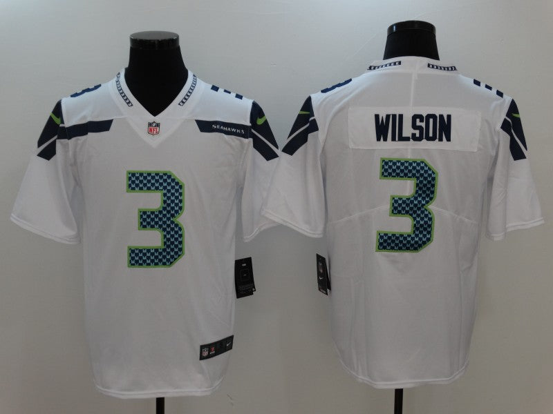 Men's Seattle Seahawks Russell Wilson White Game Jersey