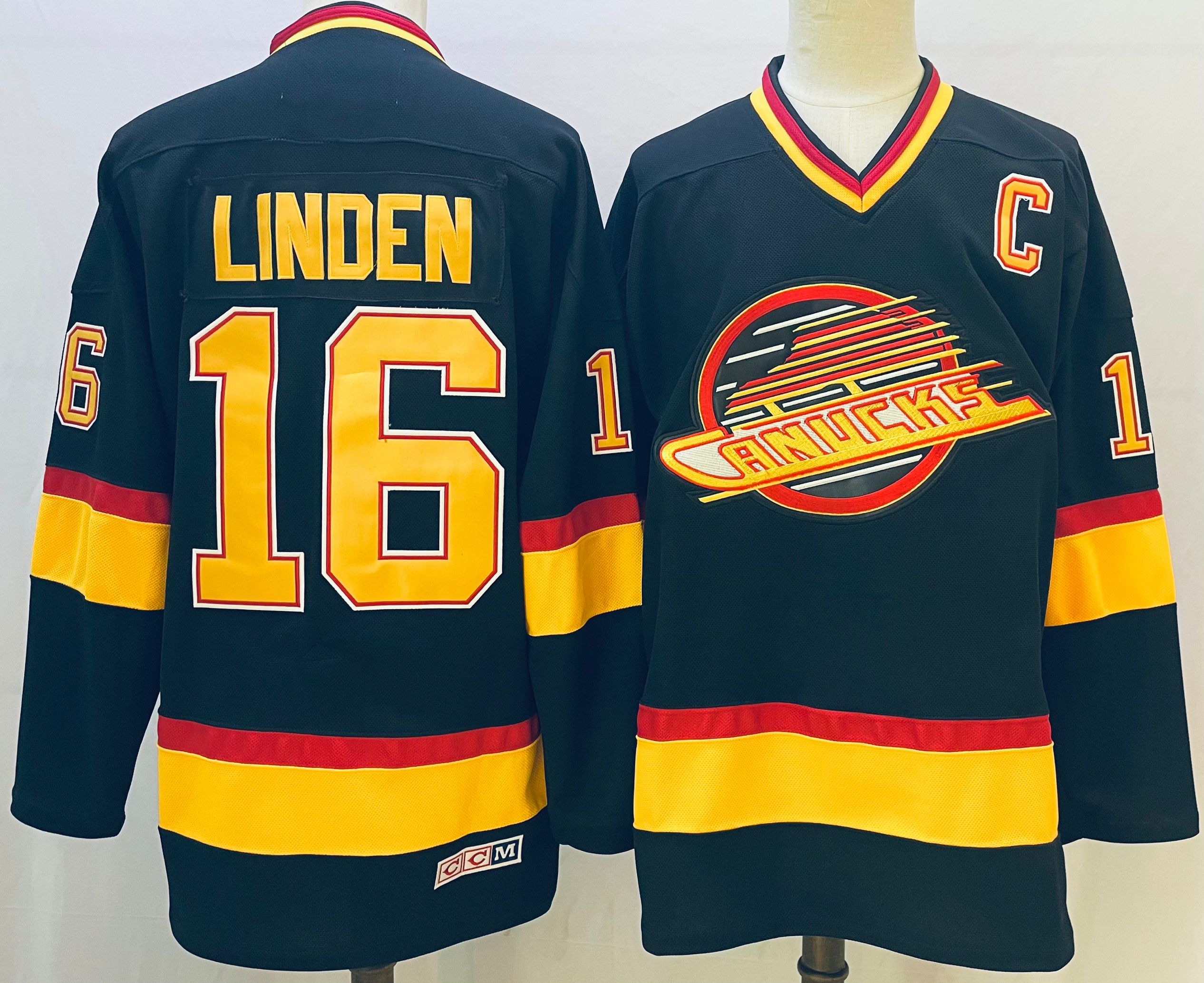Men's Vancouver Canucks Trevor Linden Black Breakaway Player Jersey