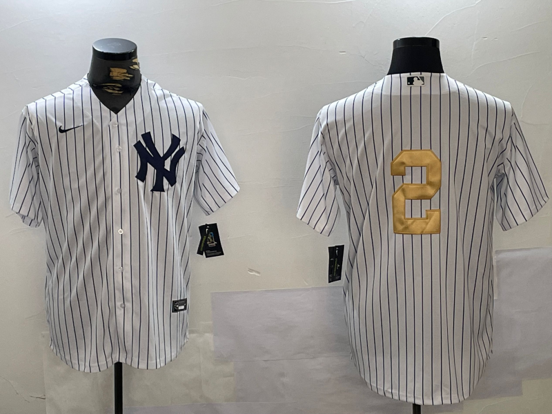 Men's New York Yankees Derek Jeter White Game Team Jersey