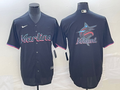 Men's Miami Marlins Black Alternate Replica Team Jersey