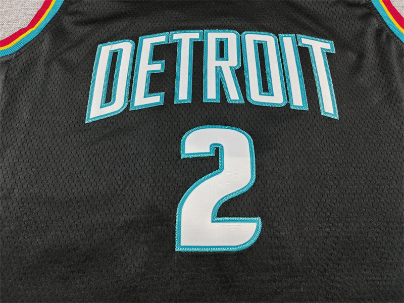 Men's Detroit Pistons Cade Cunningham Charcoal 2025/26 Swingman Jersey - City Edition