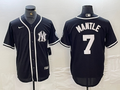Men's New York Yankees Mickey Mantle Black Limited Jersey