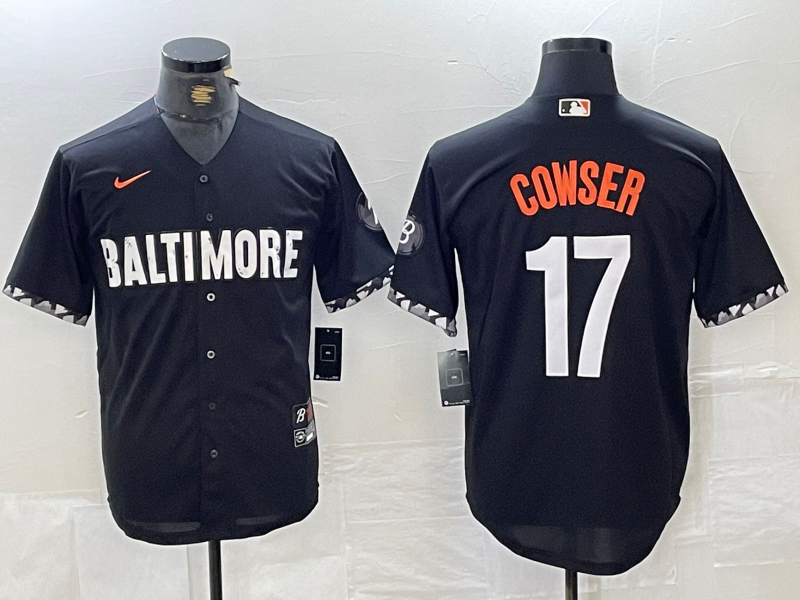 Men's Baltimore Orioles Colton Cowser Black City Connect Replica Player Jersey