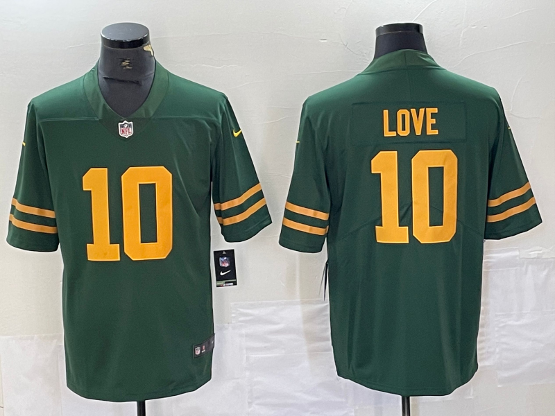 Men's Green Bay Packers Jordan Love Green Alternate Game Jersey