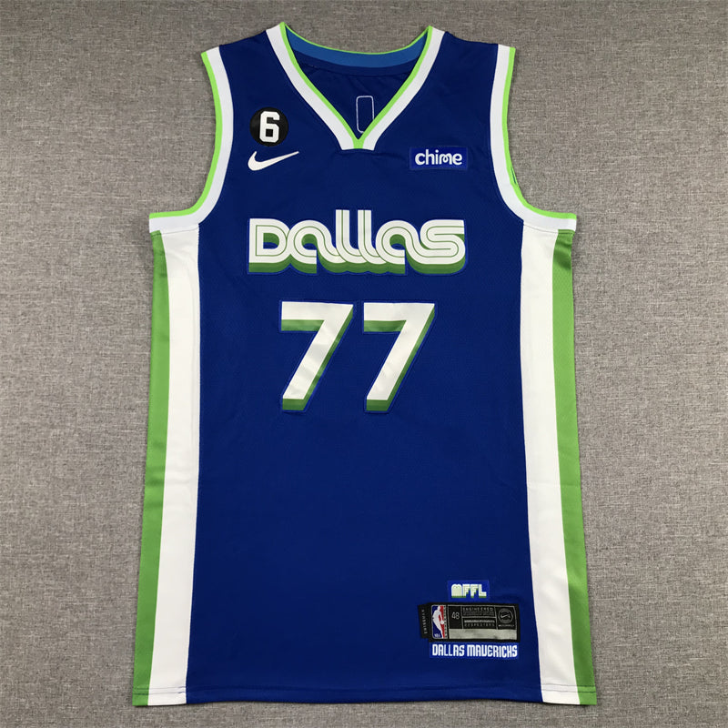 Men's Dallas Mavericks Luka Doncic Blue 2022/23 Swingman Jersey - City Edition