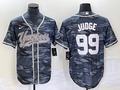 Men's New York Yankees Aaron Judge Grey Camouflage Player Jersey Joint Edition