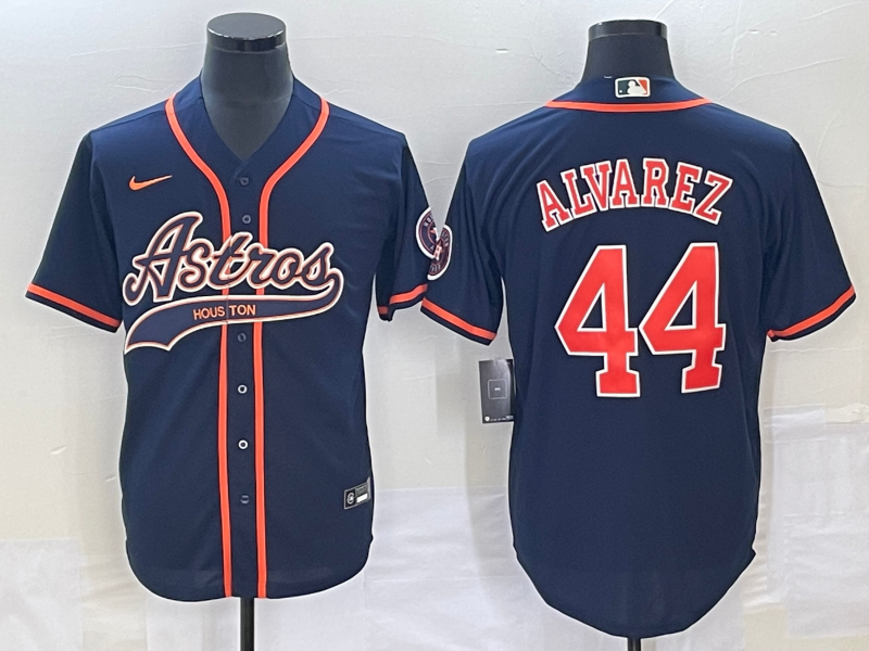 Men's Houston Astros Yordan Alvarez Navy Replica Jersey Joint Edition
