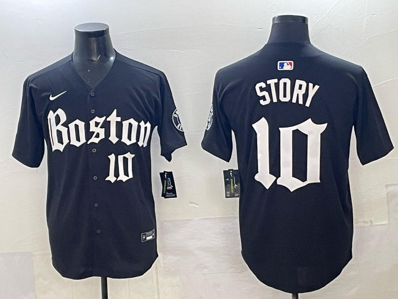 Men's Boston Red Sox Trevor Story Black Limited Player Jersey