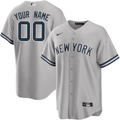 Men's New York Yankees Custom Grey Player Jersey