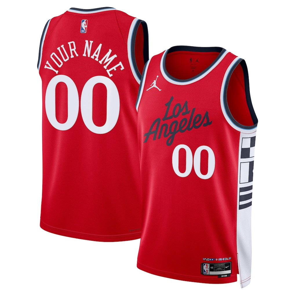 Men's LA Clippers Red 2024/25 Custom Swingman Jersey - Statement Edition