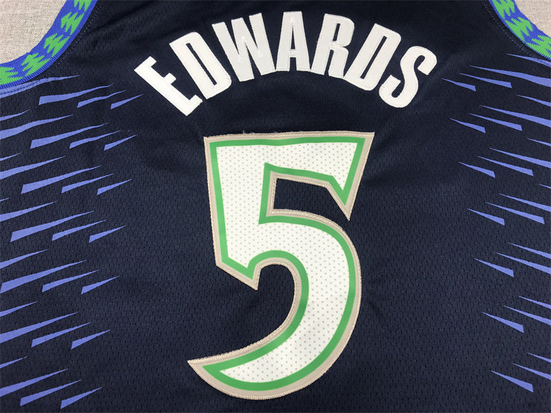 Men's Minnesota Timberwolves Anthony Edwards Blue Swingman Jersey - City Edition