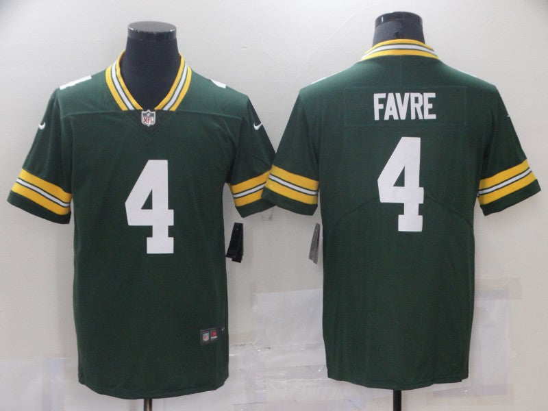 Men's Green Bay Packers Brett Favre Green Game Player Jersey
