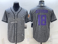 Men's Minnesota Vikings Justin Jefferson Gray Game Jersey Joint Edition