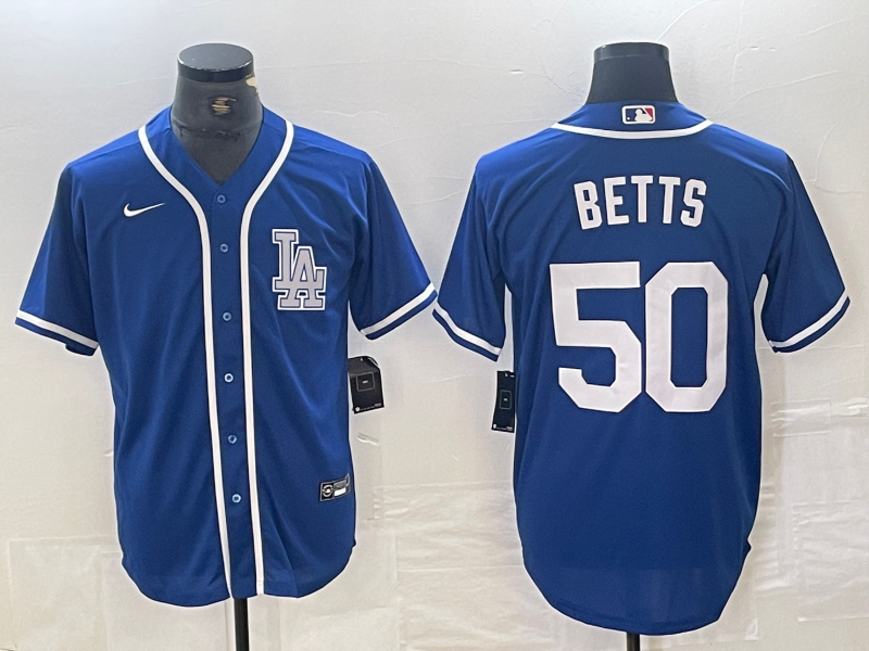 Men's Los Angeles Dodgers Mookie Betts Blue Limited Player Jersey