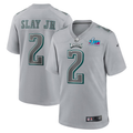 Men's Philadelphia Eagles Darius Slay Jr. Gray Super Bowl LVII Patch Atmosphere Fashion Game Jersey