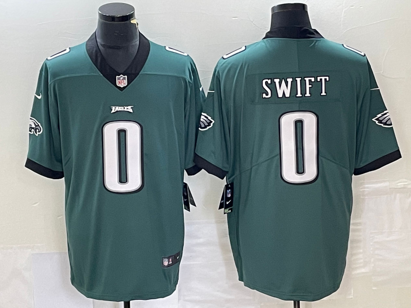 Men's Philadelphia Eagles D'Andre Swift Midnight Green Game Jersey